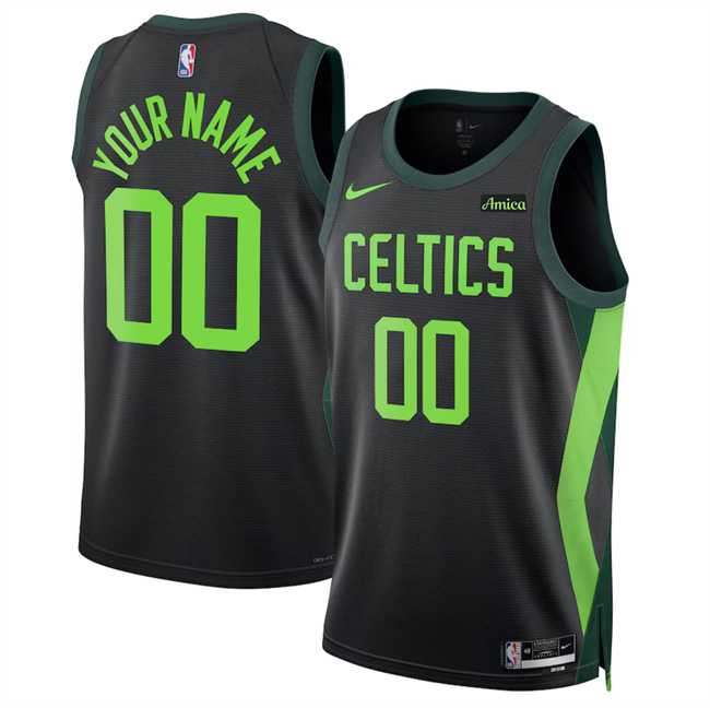 Men's Boston Celtics Active Player Custom Black 2024-25 City Edition Stitched Basketball Jersey,We sell and wholesale Men's Boston Celtics Active Player Custom Black 2024-25 City Edition Stitched Basketball Jersey on line form chian!
